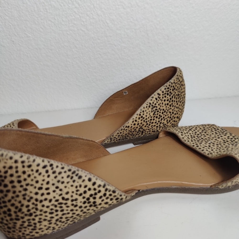 J. Crew d'Orsay Style Calf Hair Style Dotted Sandals Size 9 - Picture 4 of 9